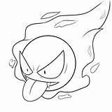 Gastly Lineart Difficul Fantasma sketch template