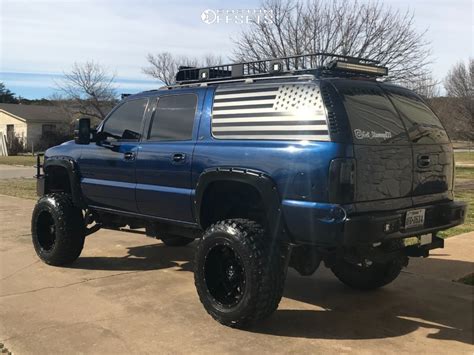 chevrolet suburban  dfd  rough country custom offsets
