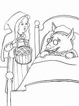 Riding Hood Red Little Coloring Pages Printable Color sketch template
