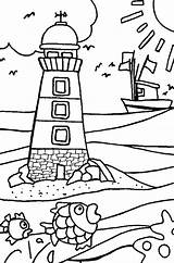 Coloring Lighthouse Pages Beach Printable Kids Print Light Twin Towers Color Lighthouses Sheets Shore Drawing Colouring Rushmore Mount Coloringtop Jesus sketch template