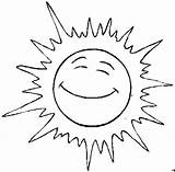Cartoon Sun Coloring Book Pages Face sketch template