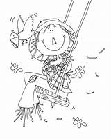 Scarecrows Reposting Freedeariedollsdigistamps sketch template