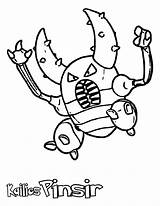 Pokemon Coloring Pages Rhyhorn Print Pinsir Choose Board Coloringtop sketch template