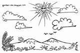 Mewarnai Langit Pemandangan Gunung Awan Sawah Kartun Sketsa Lukisan Menggambar Matahari Cerah Belajar Berawan Diwarnai Sd Warna Lucu Bawah Gambarmewarnailucu sketch template