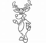 Reindeer Standing Coloring Christmas Coloringcrew Book sketch template