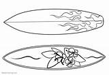 Surfboard Coloring Pages Clipart Pattern Printable Kids Color Print sketch template