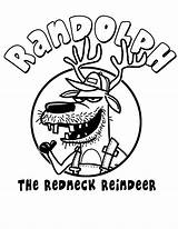 Coloring Pages Redneck Randolph Reindeer Kleurplaten Getdrawings Getcolorings sketch template