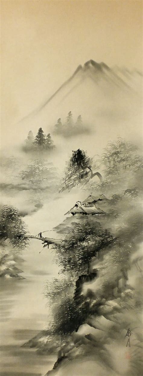japanese landscape drawing  getdrawings