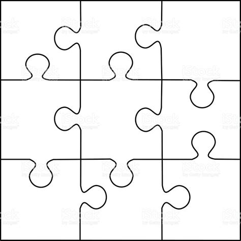 puzzle template  pieces vector puzzle piece template puzzle drawing