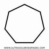 Coloring Pages Heptagon Geometric sketch template