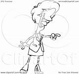 Pointing Cartoon Businesswoman Laughing Toonaday Outline Illustration Royalty Rf Clip sketch template