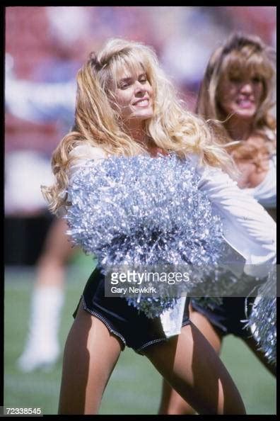 Los Angeles Raiders Cheerleader Linda Sobek During A Game Against The