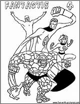 Coloring Fantastic Four Pages Cartoons Popular Cartoon sketch template