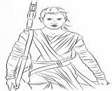 Wars Star Pages Coloring Awakens Force Vii Episode Rey Print sketch template