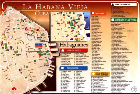 La Habana Atracciones Mapa La Habana Mapa Turístico Cuba