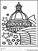 Coloring Washington Pages Capitol Building Dc Dome Government Drawing Book Kids School Printable Icon Drawings Color Capitals Getdrawings America Getcolorings sketch template