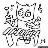 Coloring Music Pages Instruments Recorder Musical Owl Sheets Xylophone Color Classroom Kindergarten Worksheets Colouring Playing Percussion Printable Animals Getcolorings Para sketch template