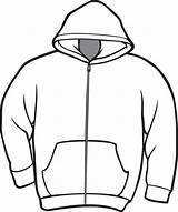 Hoodie Clipart Template Shirt Printable Jacket Drawing Cliparts Zip Sketch Line Hooded Sweatshirt Clip Hoodies Jumper Templates Transparent Zippered Clipartmag sketch template