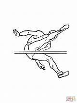 Coloring Jump Pages High Colouring Sheet Athletics Long Pole Vault Sketch Printable Getdrawings Drawing Template sketch template