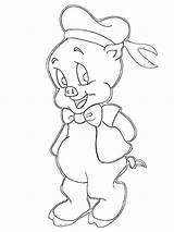 Coloring Pages Pig Porky Printable Mycoloring Recommended sketch template