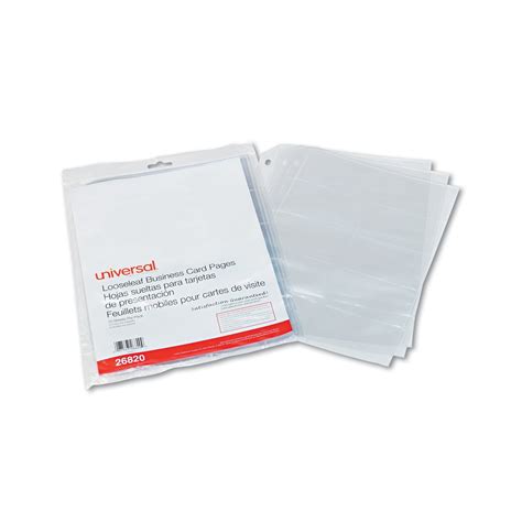 business card binder pages  cardsletter page clear pack
