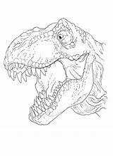 Trex Dinosaur Kolorowanki Jurassic Dzieci Velociraptor Pintar Godzilla Dinosaurios Bestcoloringpagesforkids sketch template