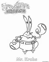 Krabs Mister Coloring Pages Printable sketch template