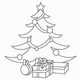 Christmas Tree Drawing Coloring sketch template
