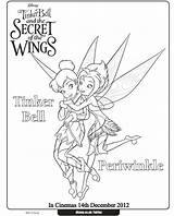 Coloring Tinkerbell Pages Periwinkle Disney Tinker Bell Fairy Fairies Friends Hollow Printable Print Pixie Winter Wings Secret Color Movie Printables sketch template