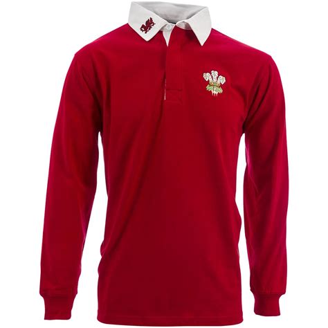 wales classic rugby shirt long sleeved rugbystore