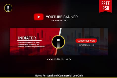vlogger youtube channel banner psd template indiater