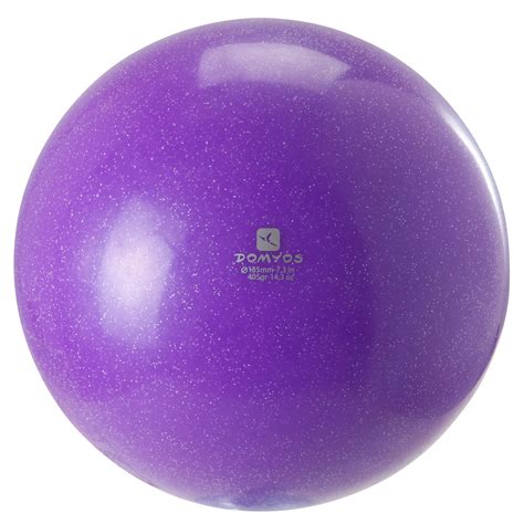 ballon de gymnastique rythmique gr  mm paillettes violet domyos  decathlon