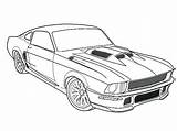 Mustang Coloring Ford Pages Car Fast Cars 67 Gt Drawing Outline Furious Bronco Cool 1969 1967 F150 Drawings Printable Gt500 sketch template