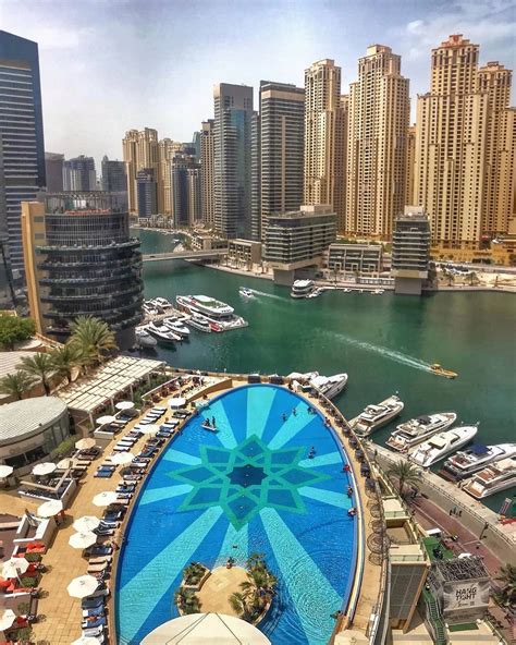 stunning view of dubai marina from the address hotel uae uaevoice dubai dubaimarina