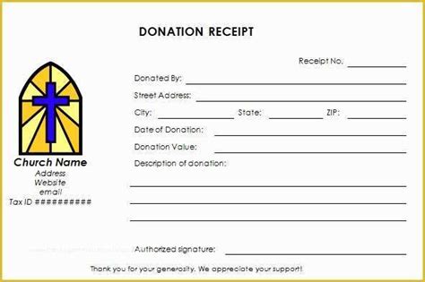 printable donation receipt template   printable donation
