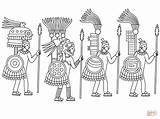 Aztec Aztecas Guerreros Colorare Aztecs Krieger Aztechi Ausmalbild Dibujos Azteca Azteken Imperio Guerrieri sketch template