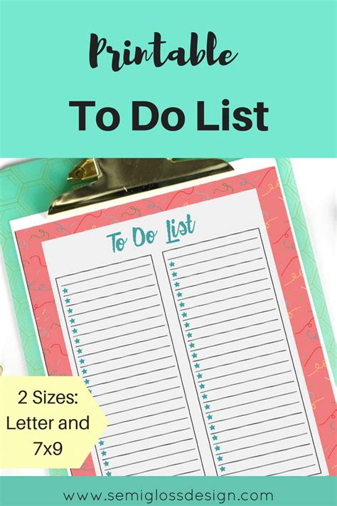 stuff   printable   list semigloss design