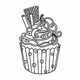 Cupcake Coloring Pages sketch template