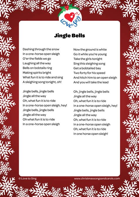 jingle bells lyrics love  sing