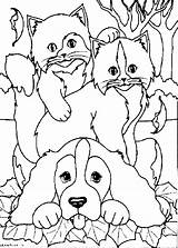 Coloring Pages Dog Cat Cats Dogs Color Printable Animals Cute Puppy Animal Print Kids Doodles Spring Christmas Choose Board Fall sketch template