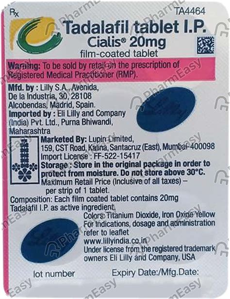 cialis  mg tablet   side effects price dosage pharmeasy