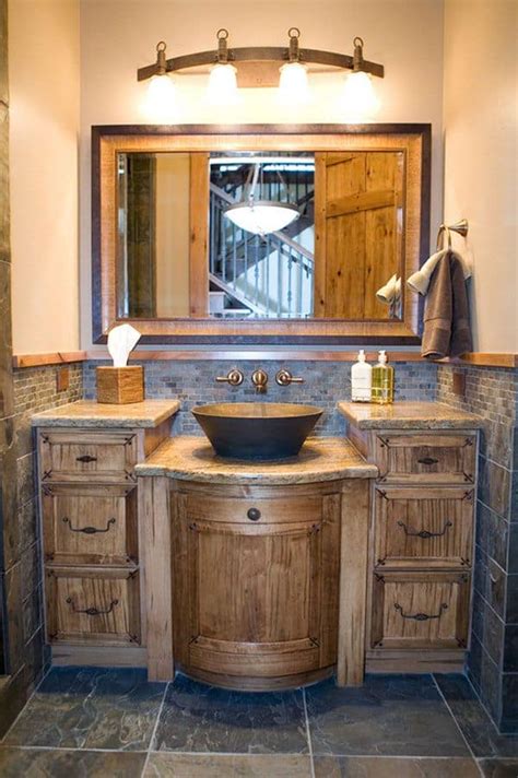 30 Rustic Bathroom Vanity Ideas That Are On Another Level