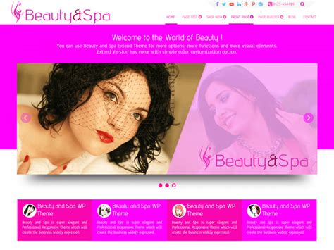 beauty spa wordpress themes  themely