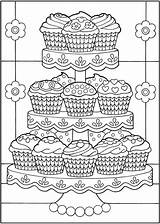 Coloring Cupcake Pages Cupcakes Food Kids Mandala Print Sheets Printable Easy Adult Tulamama Doverpublications sketch template