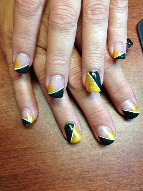 fun green bay packet nail art nail polish nail designs nails