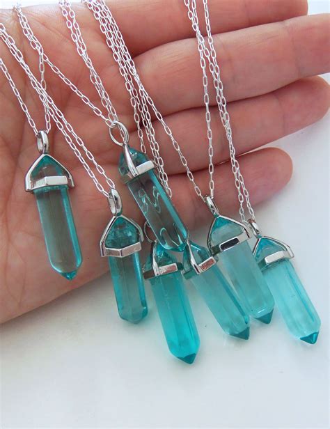 pretty light blue crystal necklaces  bubblegumgraffitidotcom customer appreciation sale