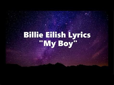 billie eilish lyrics  boy youtube