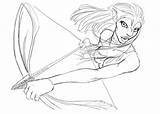 Coloring Avatar Pages Neytiri Cartoon Print sketch template