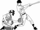 Baseball Coloring Pages Healthy Professional Life Realistic Cartoon sketch template