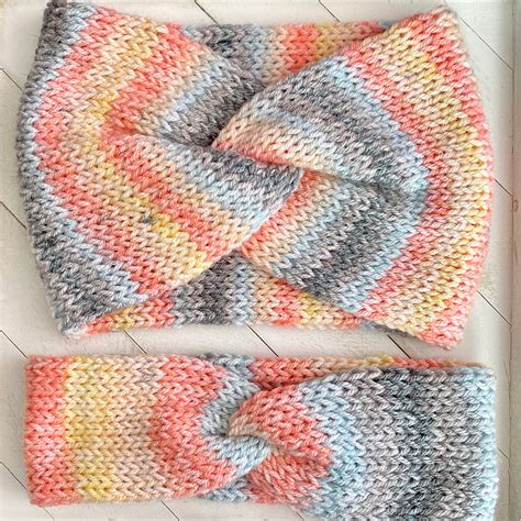 knit twisted headband pattern tutorial